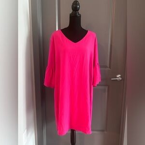 Pink long sleeve dress